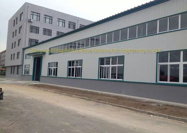 Prefabricated Flat Roof Steel Workshop Buildings Environment Protection