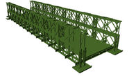 High Precision Strength Steel Bailey Bridge Triple Row Single Layer