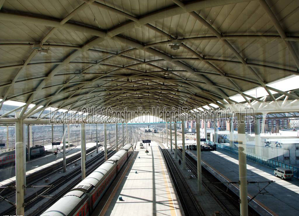 Prefabricated Railway Station Steel Frame Structure With Space Frame Roof