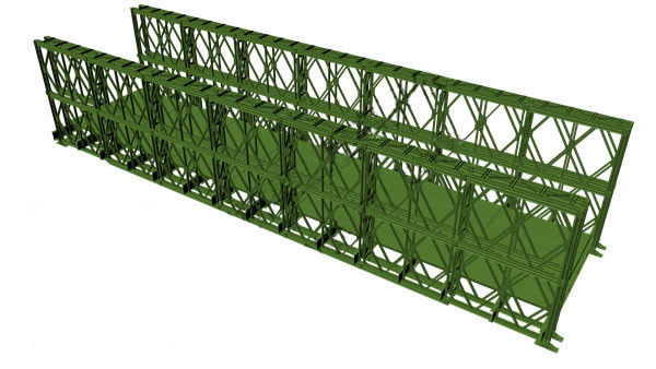Q345B-Q460C Grade Temporary Bailey Bridge Load Capacity 200 Type