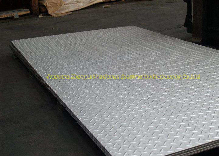 SGS Galvanized Checker Plate Metal Flooring Sheets ASTM A36 A283GRC