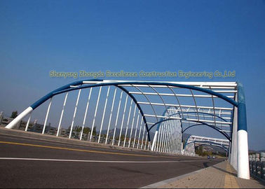 Q235 Q345 Frame Multi Trusses Prefab Steel Frame Bridge With Drawing