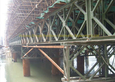 Q345 Chord Reinforcement Structural Steel Bridge For Bailey Bridge