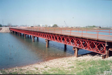 Single Row/Double Row Temporary Modular truss bridge Steel Bailey Bridge